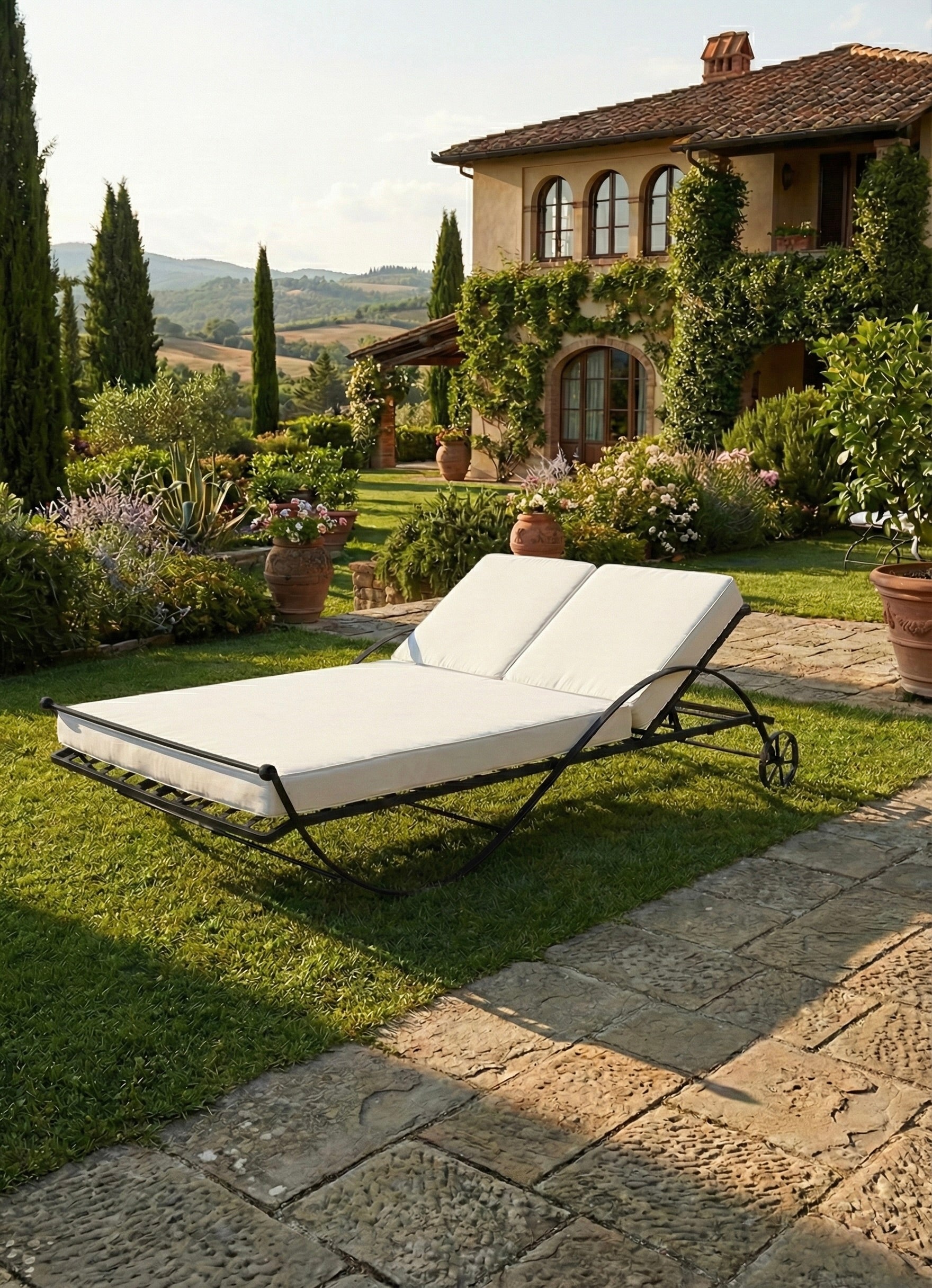 Lettino doppio di ferro "Onda"