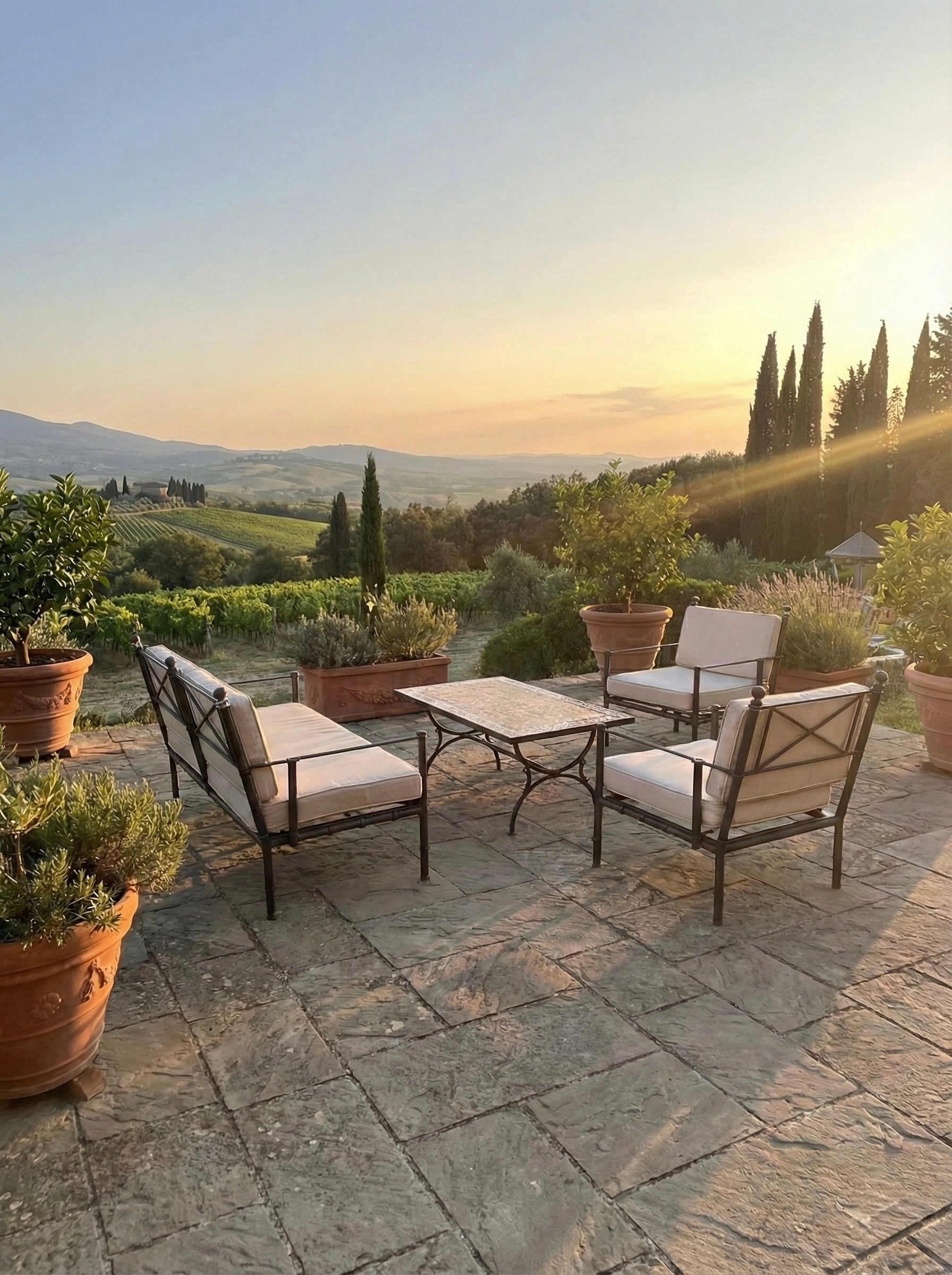 Divano tre posti di ferro "Tamesloht"