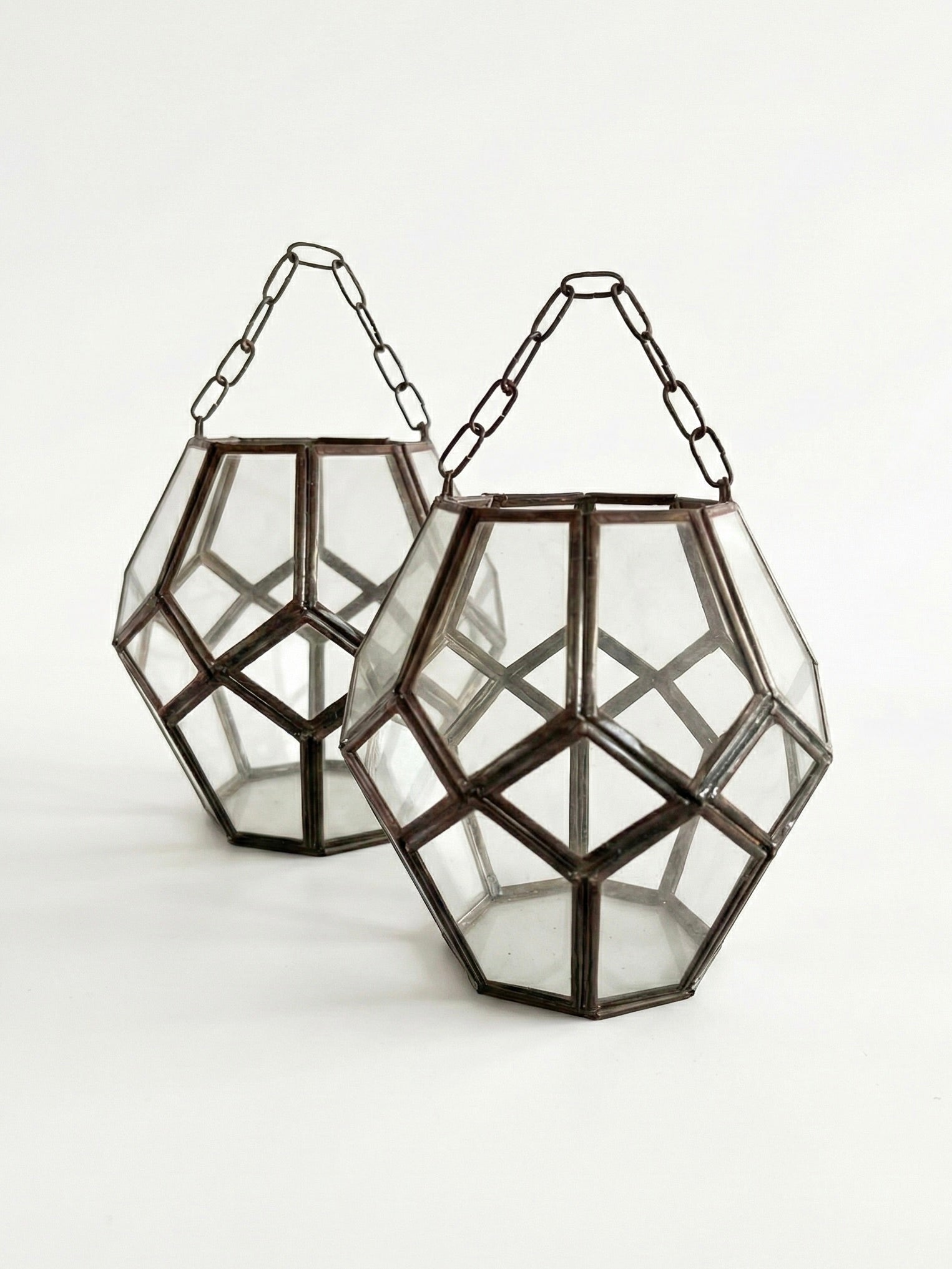 Lanterna esagonale coppia