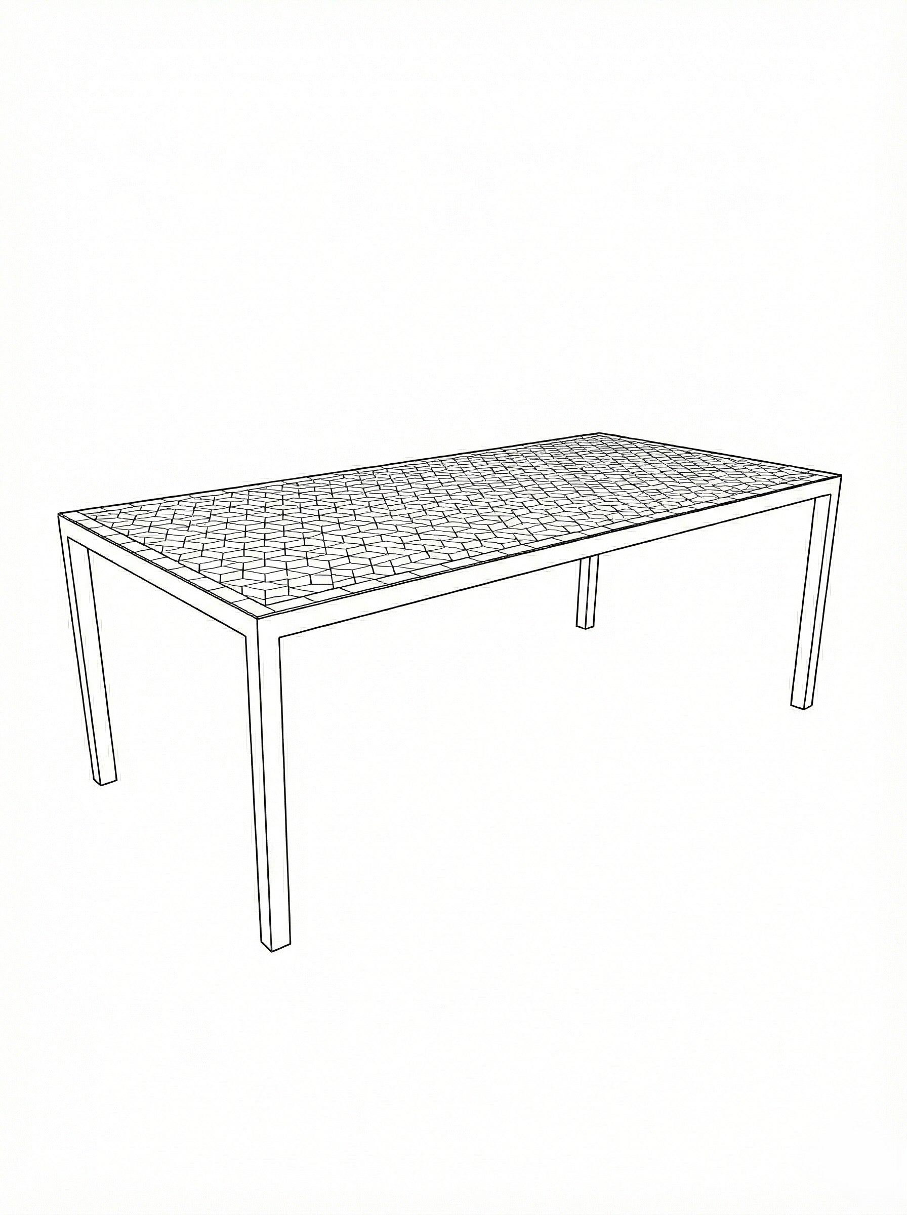 Tavolo mosaico 120x60 cm