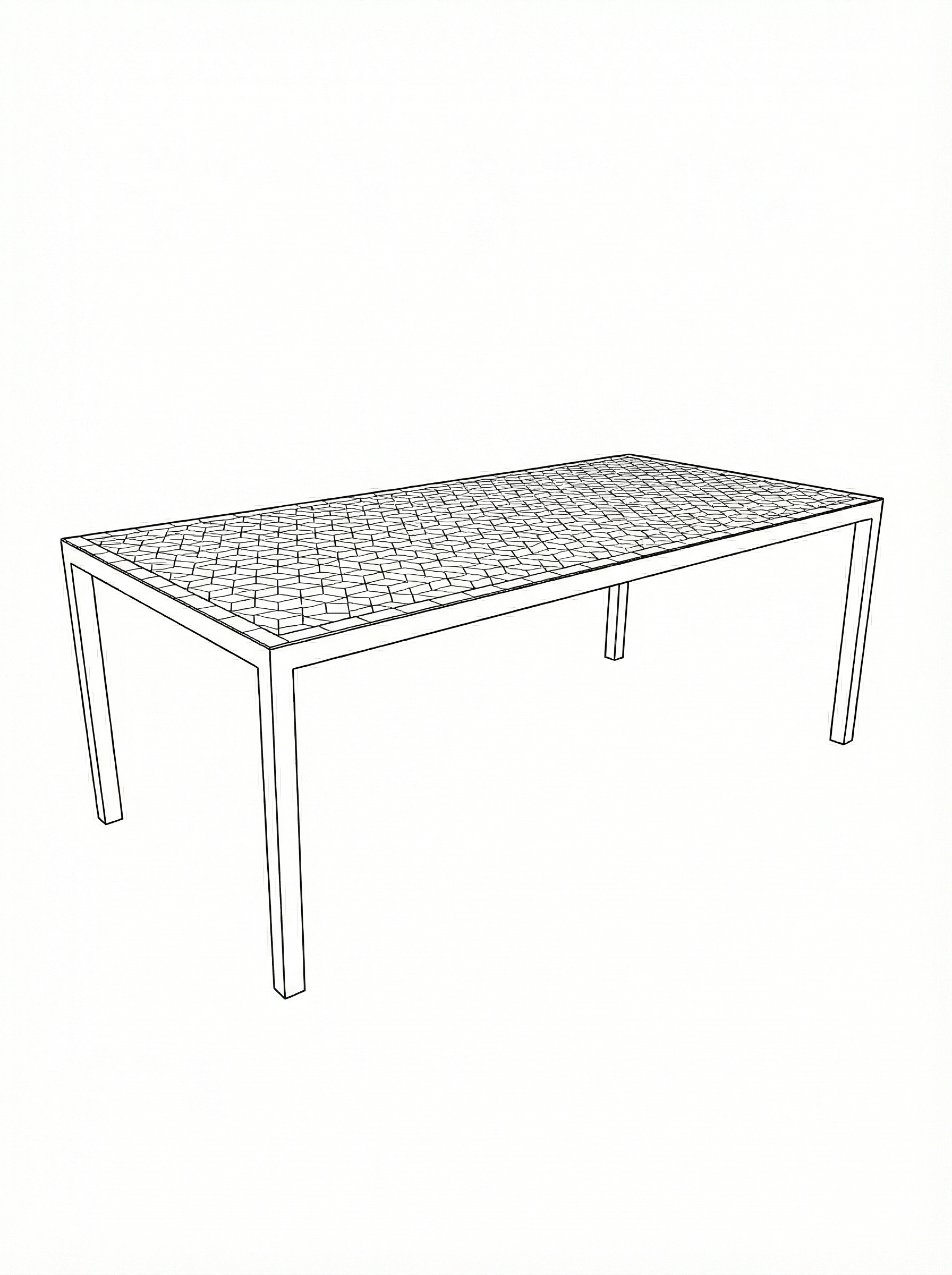 Tavolo mosaico 120x60 cm