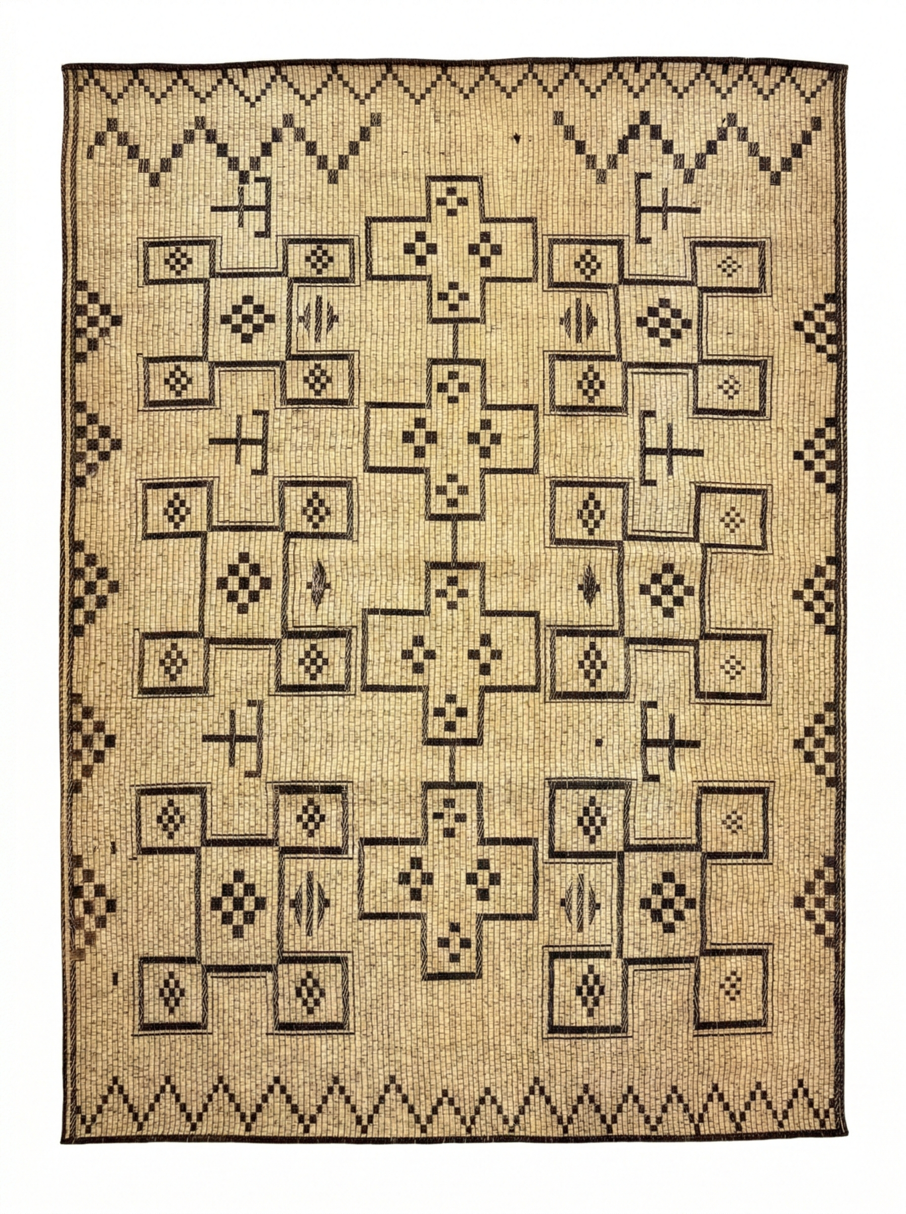 Stuoia di Cuoio e Bambù 510x340cm - S1401