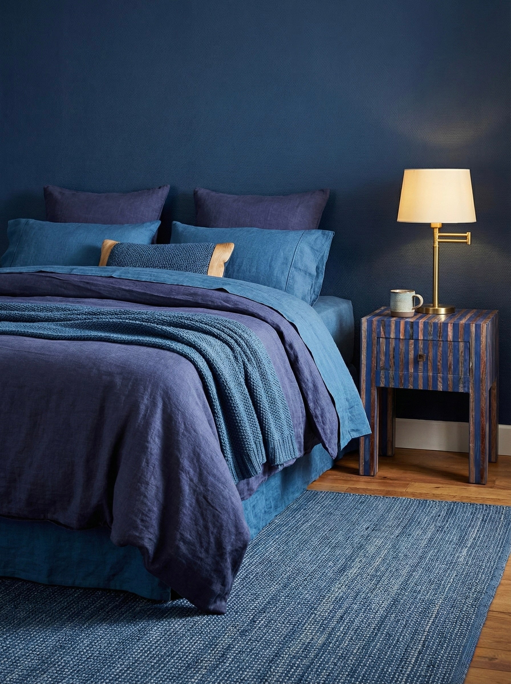 Coppia Comodino "Optical" Legno cedro e Resina