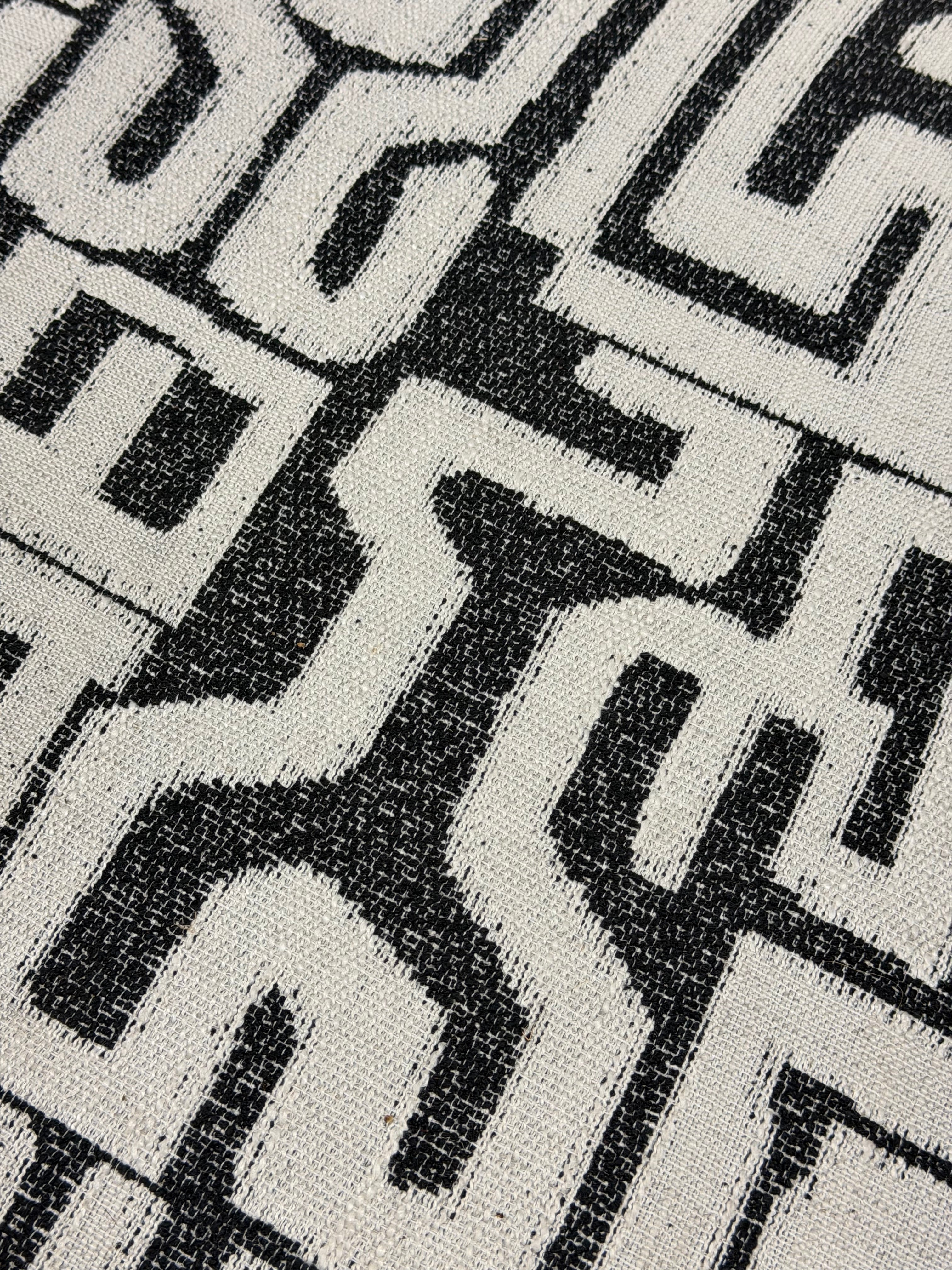 Coppia poltrona Cedro e tessuto color bianco nero