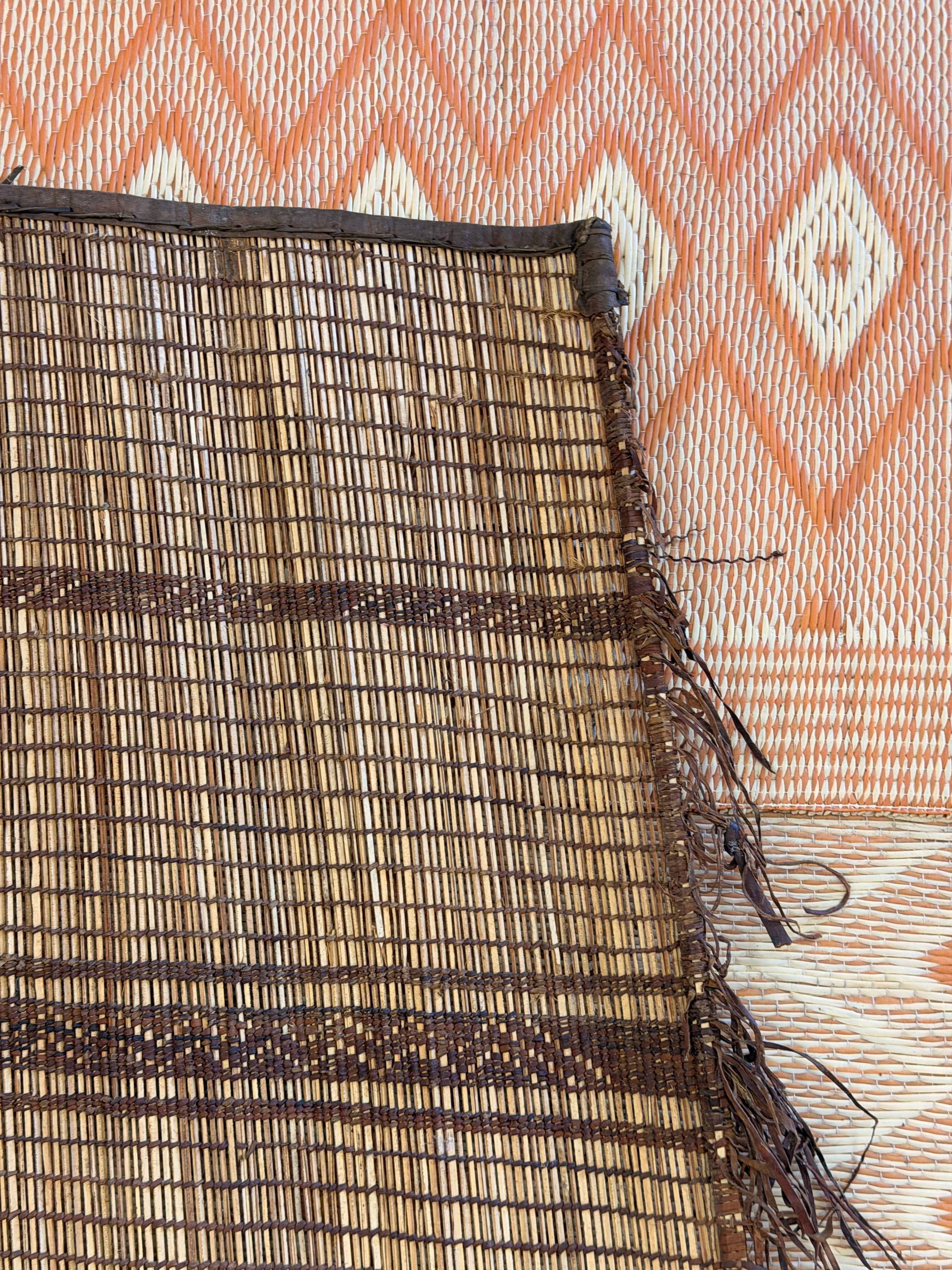 Stuoia di Cuoio e Bambù 335x210cm - S1391