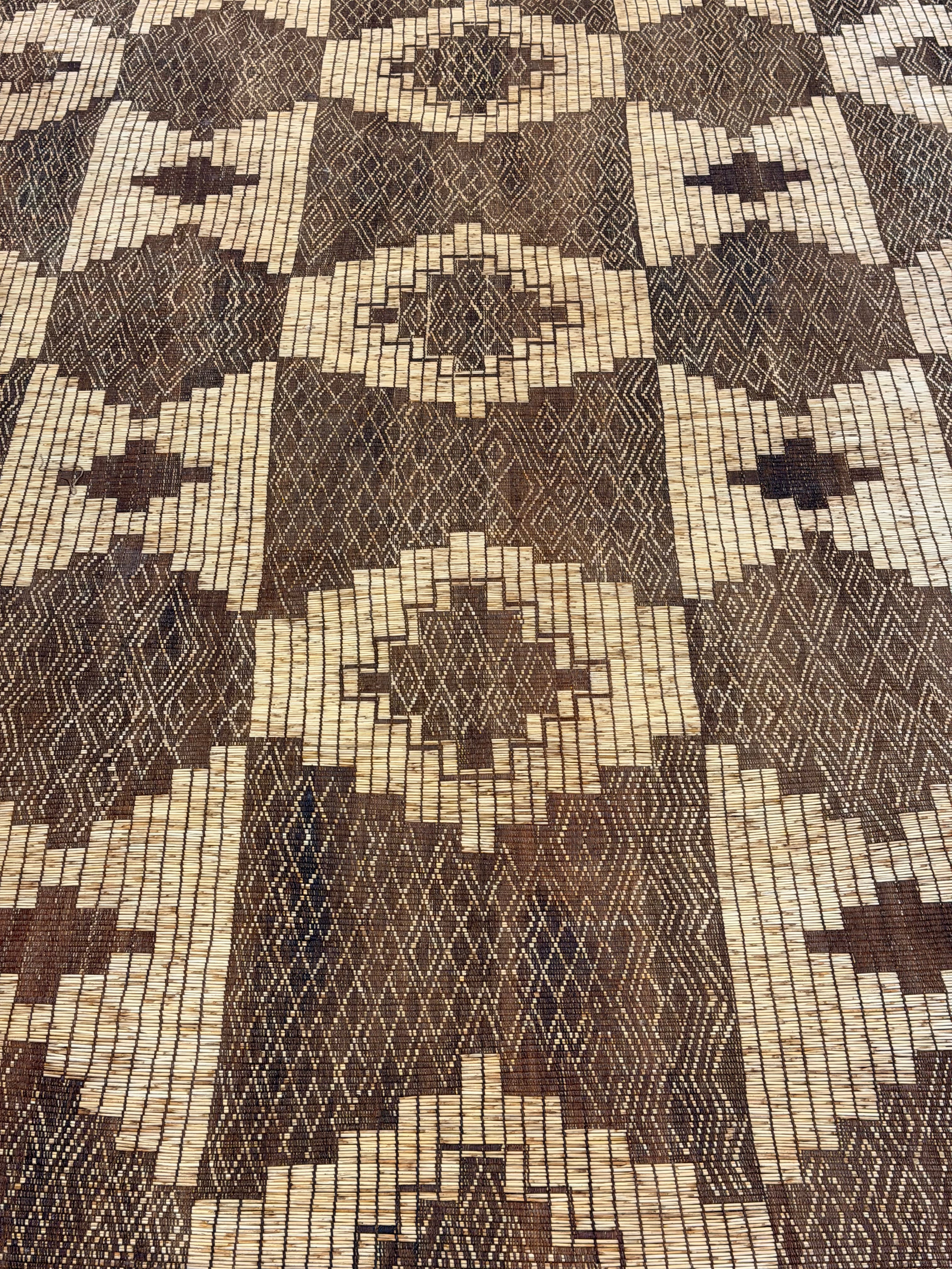 Stuoia di Cuoio e Bambù 460x300cm - S1404