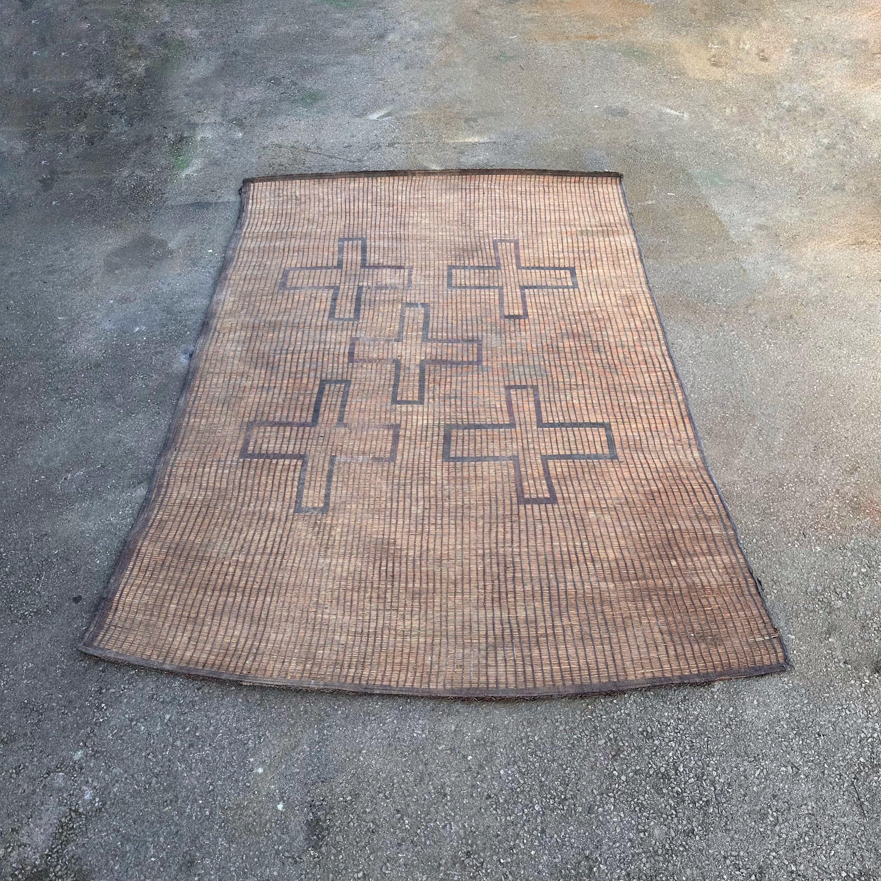 Stuoia di Pelle e Bambù 390x250cm - S1052